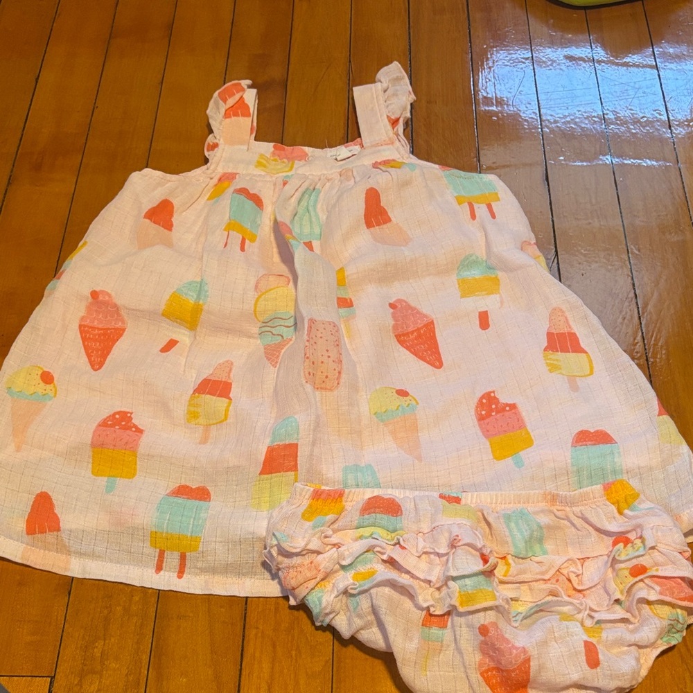 Angel Dear Pink and Orange Baby Outfit